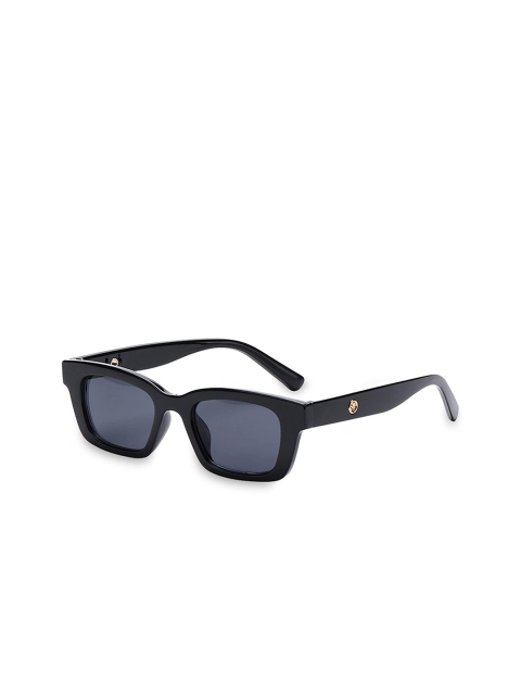 

AUGEN Unisex Black Lens & Black Rectangle Sunglasses VI-SG-125-Black-Black