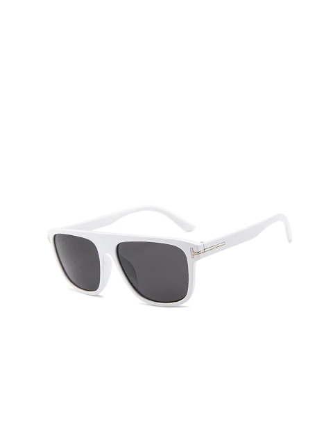 

AUGEN Unisex Black Lens & White Square Sunglasses with UV Protected Lens VI-SG-132