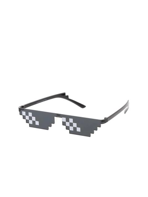 

AUGEN Unisex Black Lens & Black Aviator Sunglasses with UV Protected Lens