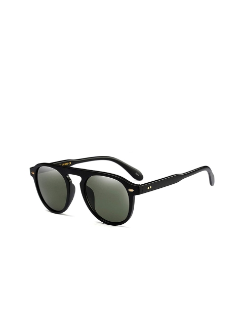 

AUGEN Unisex Green Lens & Black Round Sunglasses with UV Protected Lens VI-SG-92106