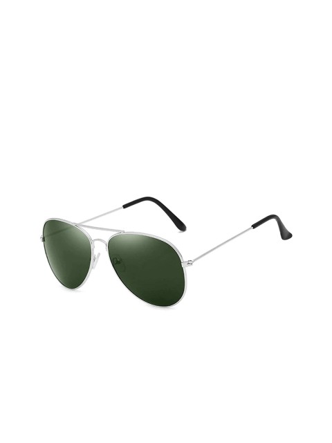 

AUGEN Unisex Green Lens & Silver-Toned Aviator Sunglasses with Polarised Lens VI-SG-3026-