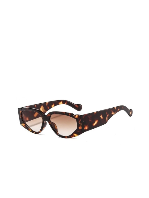 

AUGEN Unisex Brown Lens & Brown Cateye Sunglasses with UV Protected Lens