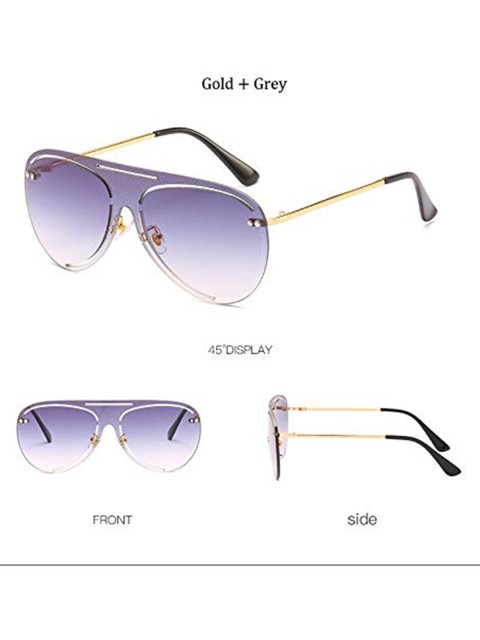 

AUGEN Blue Lens & Gold-Toned Aviator Sunglasses with UV Protected Lens-VI-SG-58080