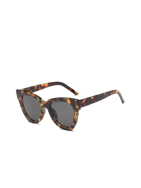 

AUGEN Unisex Black Lens & Oversized Sunglasses with UV Protected Lens- VI-SG-108-DaBrown, Brown