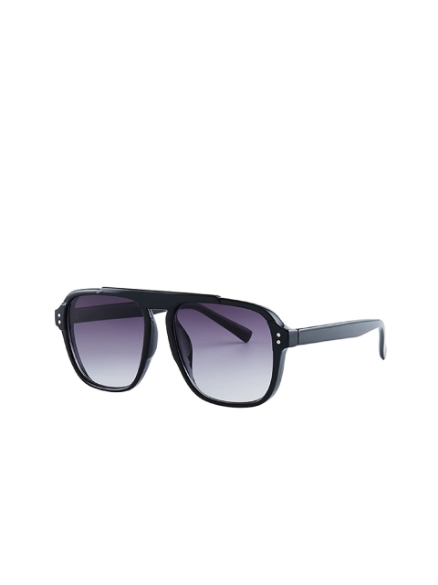 

AUGEN Unisex Grey Lens & Black Square Sunglasses with UV Protected Lens VI-SG-114