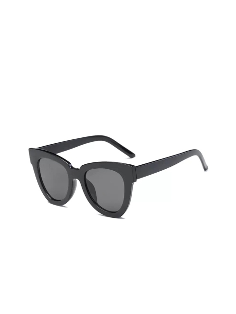 

AUGEN Unisex Black Lens & Black Oversized Sunglasses with UV Protected Lens