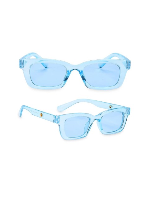 

AUGEN Unisex Blue Lens & Blue Rectangle Sunglasses with UV Protected Lens