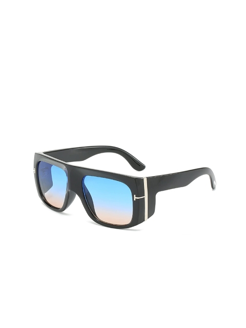 

AUGEN Unisex Blue Lens & Black Square Sunglasses VI-SG-115-Blue-Blue