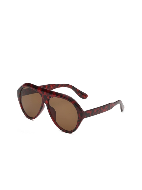 

AUGEN Unisex Brown Lens & Red Aviator Sunglasses with UV Protected Lens VI-SG-105