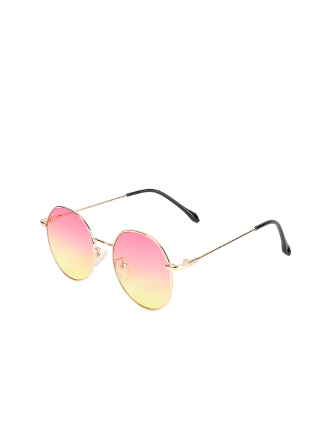 

AUGEN Unisex Gold-Toned Round Sunglasses with UV Protected Lens VI-SG-92-PinkYellow