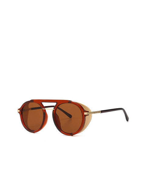 

AUGEN Unisex Brown Lens & Brown Round Sunglasses with UV Protected Lens VI-SG-89