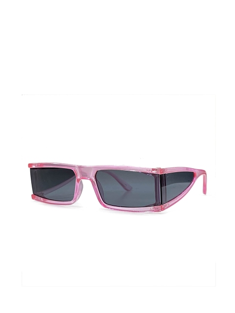 

AUGEN Unisex Black Lens & Pink Rectangle Sunglasses with UV Protected Lens