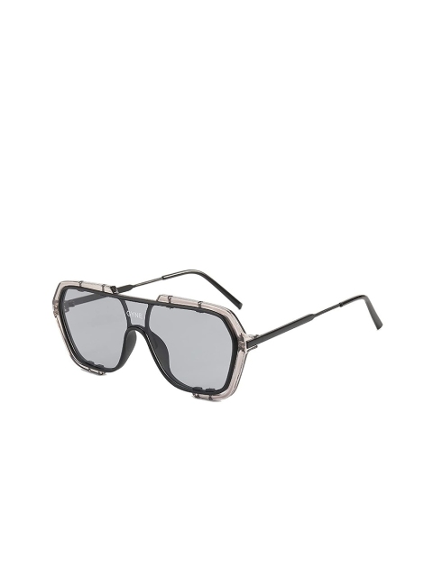 

AUGEN Unisex Grey Lens & Black Square Sunglasses with UV Protected Lens