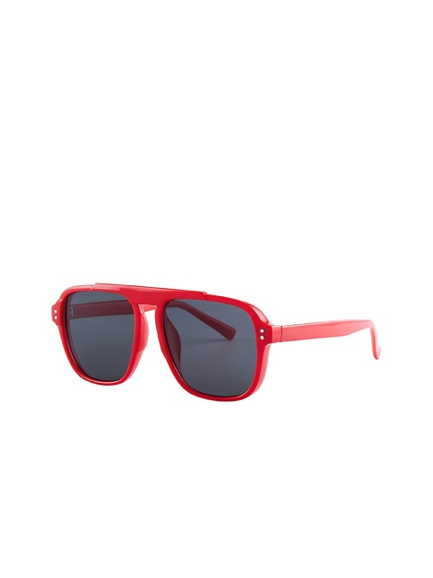 

AUGEN Unisex Black Lens & Red Square Sunglasses with UV Protected Lens VI-SG-114-Red