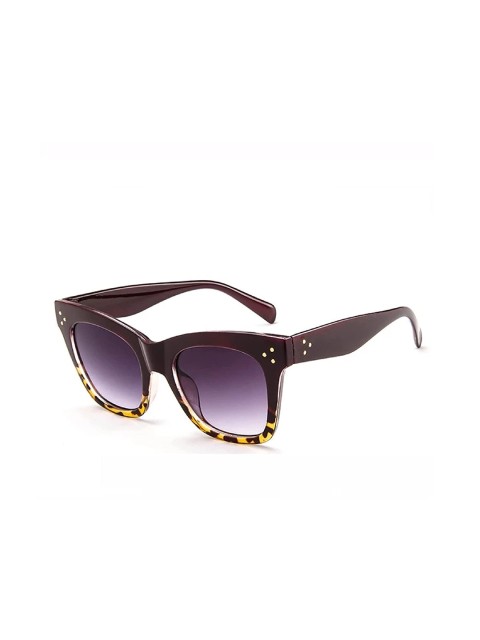 

AUGEN Unisex Grey Lens & Brown Oversized Sunglasses with UV Protected Lens, Purple