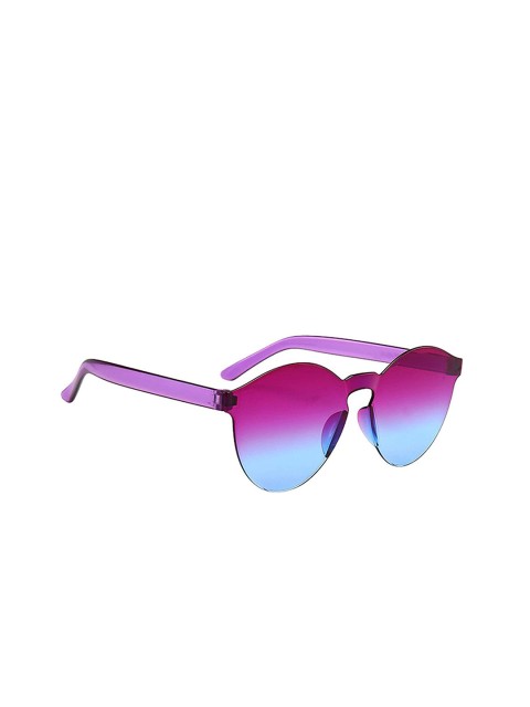 

AUGEN Unisex Purple Lens & Purple Round Sunglasses with UV Protected Lens