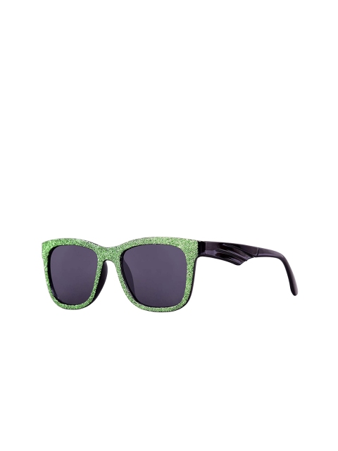 

AUGEN Unisex Black Lens & Green Square Sunglasses with UV Protected Lens VI-SG-1009