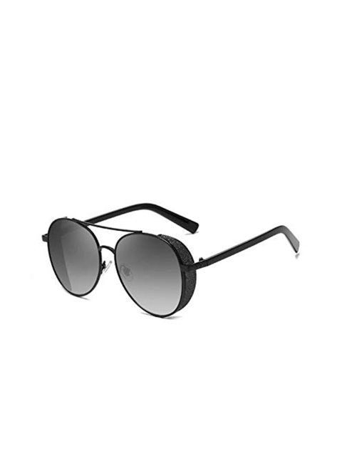 

AUGEN Unisex Black Lens & Black Aviator Sunglasses with UV Protected Lens VI-SG-50086