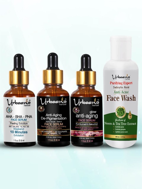 

Urbaano Herbal AHA BHA Peeling Serum Skin Care Kit 607, Na