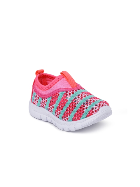 

Kittens Girls Pink Striped Slip-On Sneakers