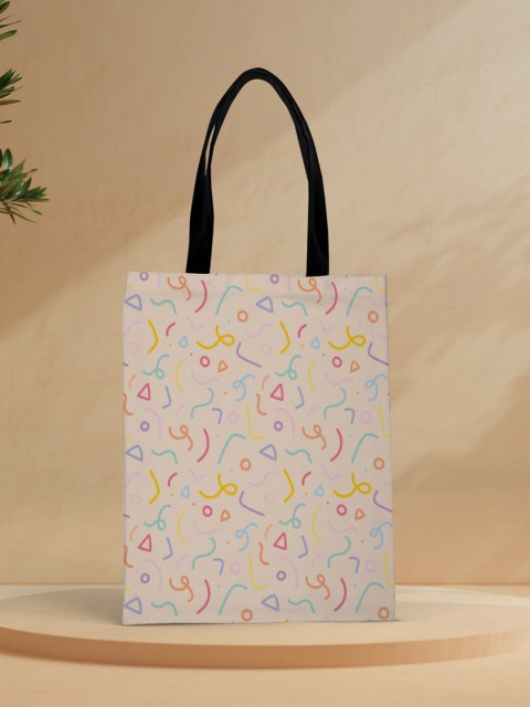 

Crazy Corner Women Beige Printed Structured Tote Bag