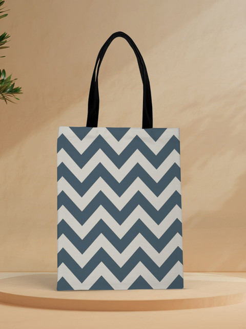 

Crazy Corner Women Green & White Printed Oversized Canvas Shopper Tote Bag