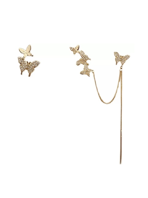 

Vembley Set of 2 Gold-Toned Contemporary Ear Cuff Earrings