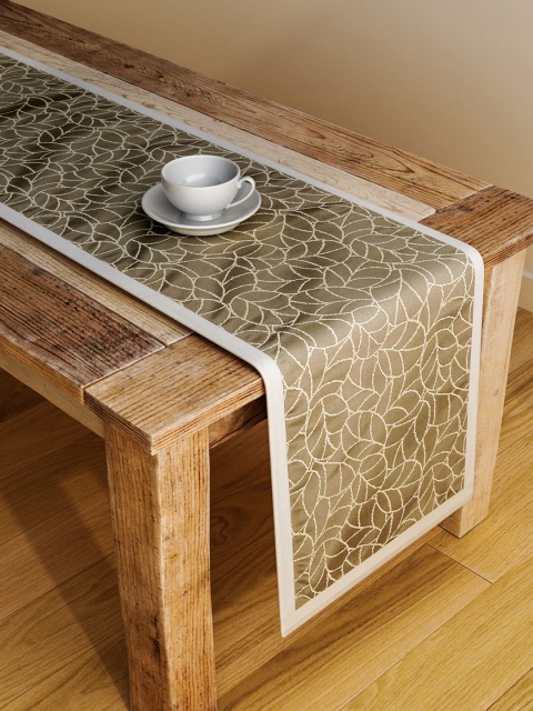 

S9home by Seasons 6 Seater Brown & Beige 72'' x 12'' Printed Table Runner