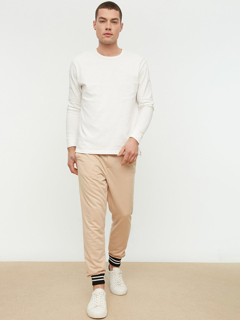 

Trendyol Men Beige Cotton Trousers