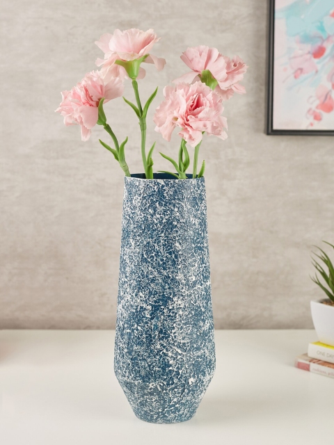 

HomeTown Indigo Blue Textured Metal Vases, Purple