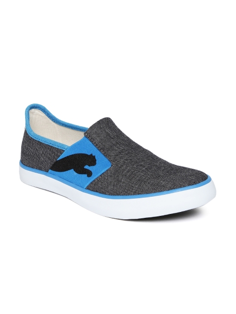 

Puma Unisex Black & Blue Lazy Slip-Ons