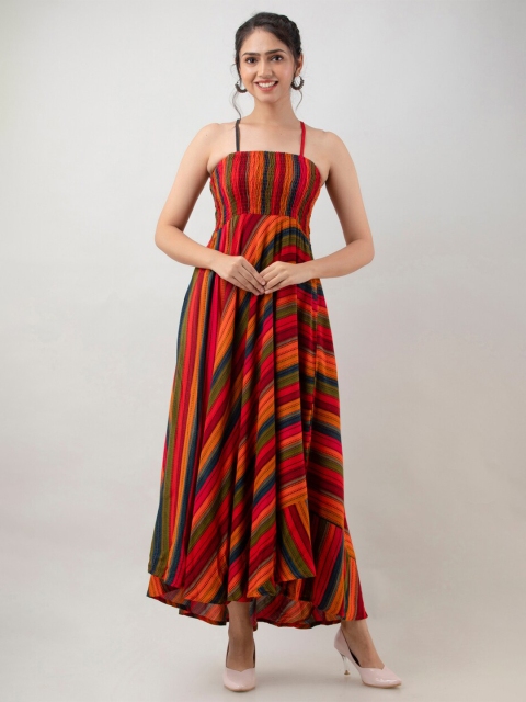 

Aawari Multicoloured Striped Maxi Maxi Dress, Multi