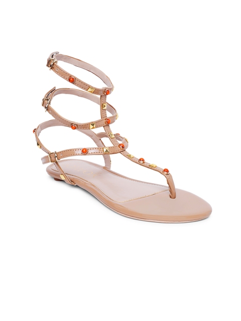 

Catwalk Women Beige Solid Embellished Gladiators
