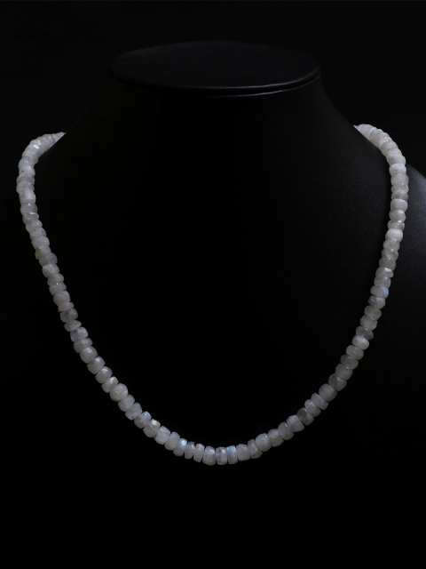 

HIFLYER JEWELS Women White & Silver-Toned Sterling Silver Necklace
