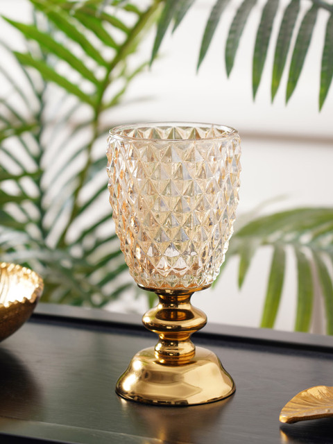 

Pure Home and Living Gold-Toned Textured Eden Votive Candle Holder