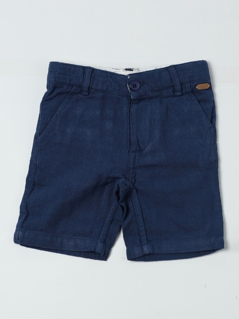 

Nuberry Boys Blue Cotton Low-Rise Shorts