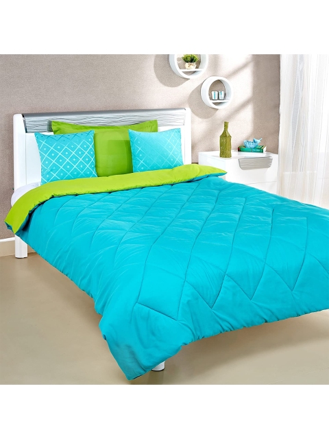 

Sleeping Owls- because your sleep matters Blue & Green 400 GSM Cotton Double Bed Comforter