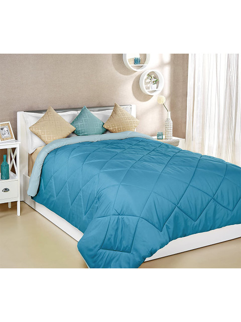 

Sleeping Owls- because your sleep matters Teal Heavy Winter 400 GSM Double Bed Comforter
