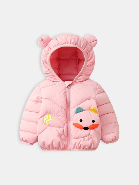 

Hopscotch Girls Pink Print Puffer Jacket