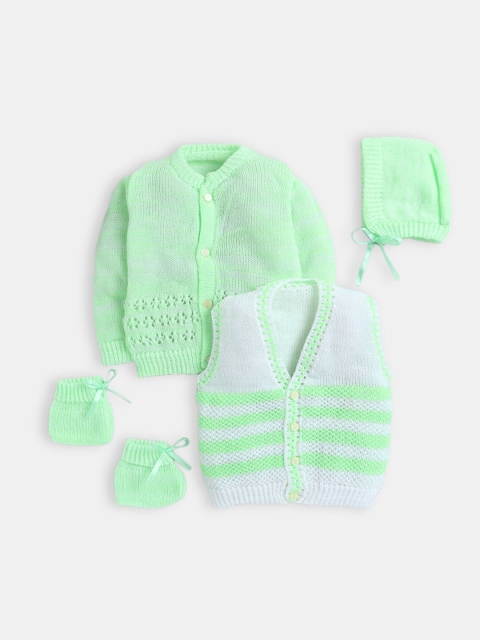 

Hopscotch Unisex Kids Green Wool Cardigan