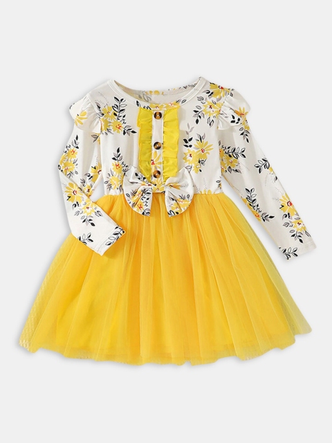 

Hopscotch Yellow Floral Dress