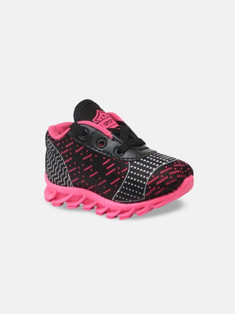 

Hopscotch Girls Pink Woven Design Sneakers