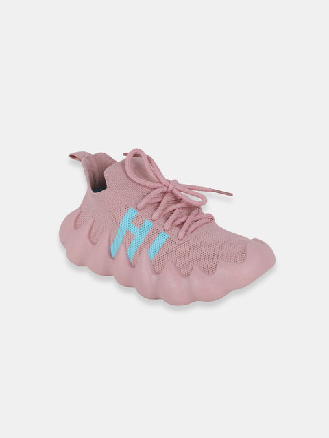 

Hopscotch Girls Pink Woven Design PU Sneakers