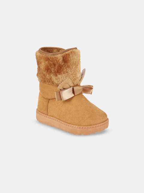 

Hopscotch Girls Brown Solid Ankle lenght Boot
