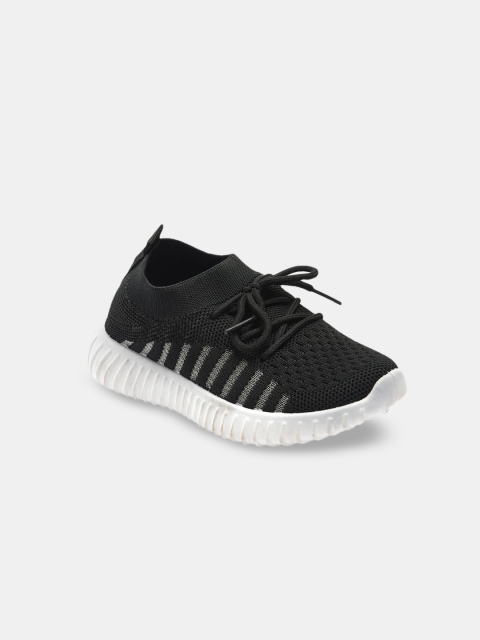 

Hopscotch Boys Black Textured Sneakers