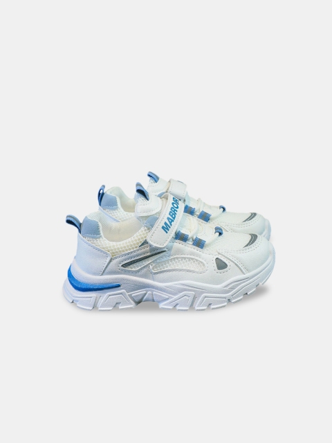 

Hopscotch Boys Blue Printed Sneakers