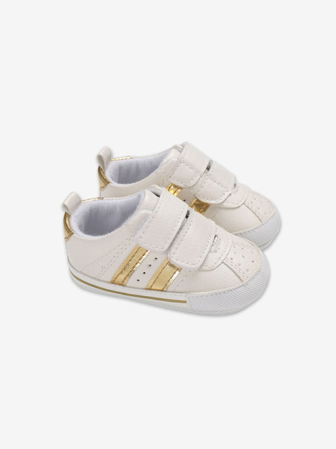 

Hopscotch Unisex Kids Gold-Toned Solid PU Sneakers