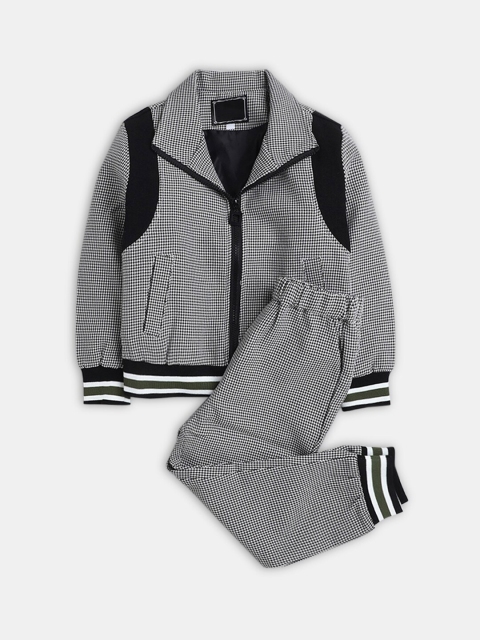 

Hopscotch Boys Grey & White Checked Shirt with Trousers
