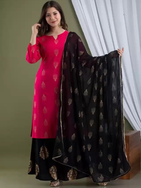 

SP DESIGNS Women Floral Printed Kurta with Palazzos & With Dupatta, Pink