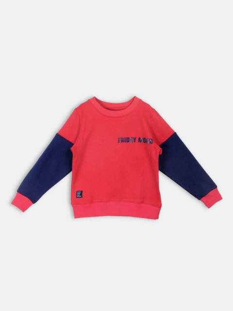 

Hopscotch Boys Red Cotton Sweatshirt